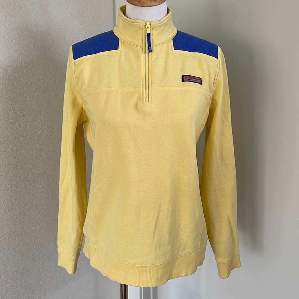 Vineyard Vines Shep Shirt Retro-like Color Block 1/4 zip